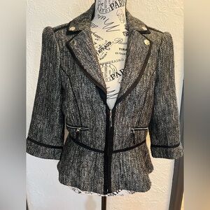 White House Black Market Tweed Suit Jacket Size 6